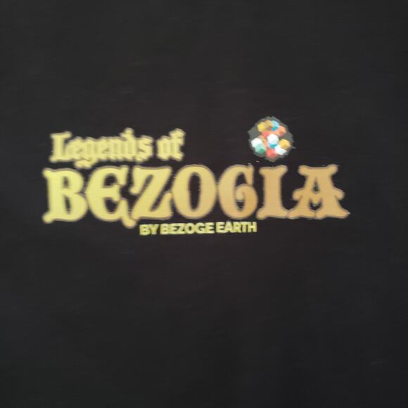 Legends of Bezogia SIZE XL Mens Unisex Short Sleeve Black Shirt Bezoge Earth - Picture 9 of 9